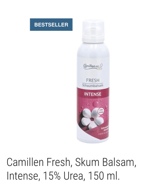 Camillen Fresh, Skum Balsam, Intense, 15% Urea, 150 ml.